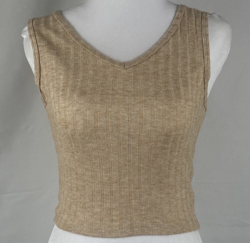 NWT Zenana Ribbed Knit Tank – Beige – Small, BTS, Fall, Layering